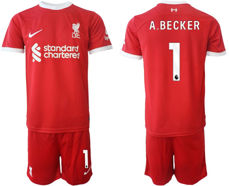 Men 2023-2024 Club Liverpool home red #1 Soccer Jersey->liverpool jersey->Soccer Club Jersey
